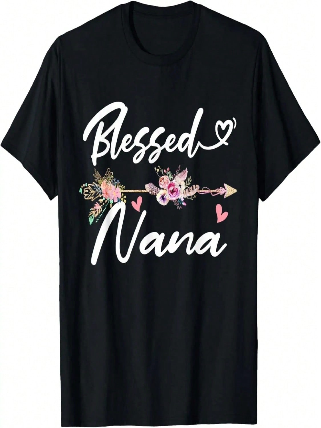 Nana Shirt Funny Greatful Flower Family Grandma T-Shirt S разноцветный