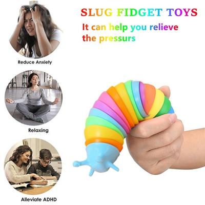 Bunte Raupe Fidget Spielzeug Lustig Biegsam Niedlich Tragbar Stressabbau Dekompression