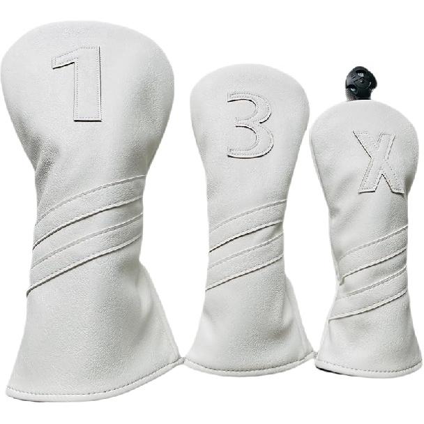 1pc Golf Club Head Cover Or 3pcs Golf Club Covers for Driver 3 Wood and Hybrids - White Golf Driver Headcover Fairway Wood Head Cover Hybrid