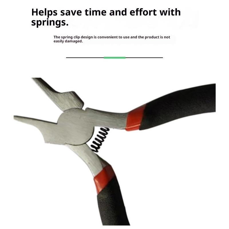 1 szt. Szerokie płaskie szczypce 5 cali Wielofunkcyjne cienkie płaskie szczypce igłowe do wyrobu biżuterii Wąskie płaskie szczypce