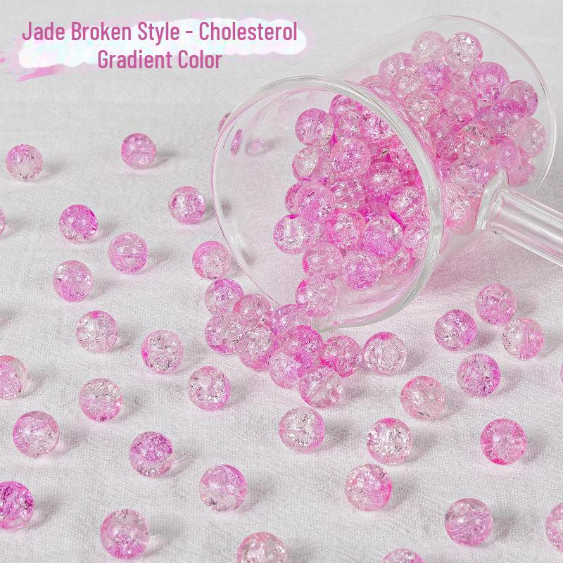 8mm Jade Glass Flower Beads for DIY Bracelets and Accessories