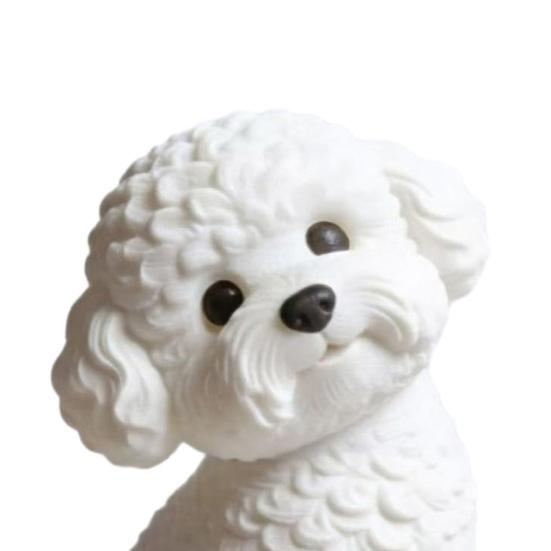 Statua di Cane Stampata in 3D Scultura di Mini Animale Realistica per Arredamento Scrivania Ufficio Casa Scaffale Oggetto da Collezione Regalo per Amanti dei Cani