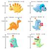 6PCS Little Dino Birthday Cake Decoration  Party Supplies Dinosaur Party Three Rex Cake Decoration For Dino Birthday Cake Topper