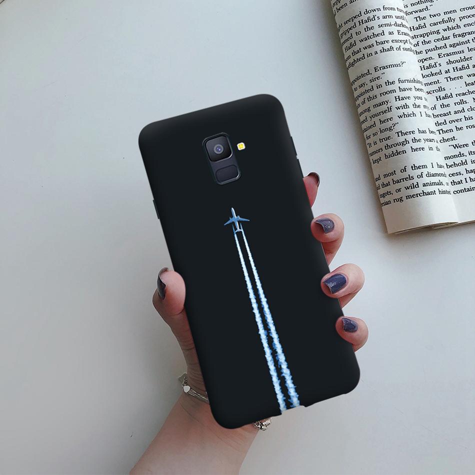 Love Heart Case For Samsung A6 2018 Cover A600F Silicon Tpu Phone Case For Samsung Galaxy A 6 A6 Plus 2018 A605F Case Cat Cactus