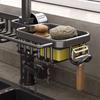 Huxiansen Kitchen Faucet Storage Rack, Dishwashing Sink Rack, Sponge Brush Cloth Storage Rack, Kitchen Utensil Organizer