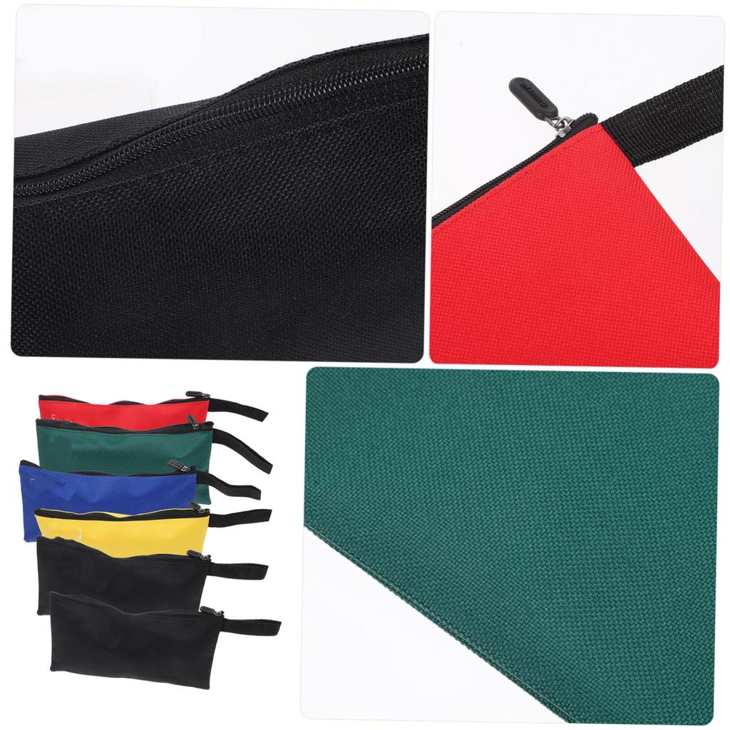 POPETPOP 6-Piece Portable Tool Bag, Zipper Pouch, Tool Storage Bag, Lightweight Hand Tool Case, 9.25x5.12 Inch, Small Tool Pouch for Motorcycles
