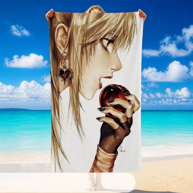 Death Note Beach Towel, Soft Large Absorbent Towel For Beach Swimming Pool Travel Vacation