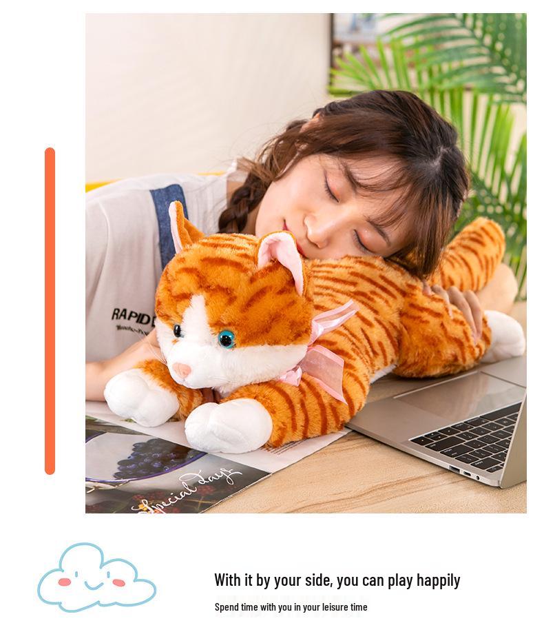 Süßes Grenzüberschreitendes Miauendes Kätzchen Kissen: Realistisches Plüschkatzenspielzeug