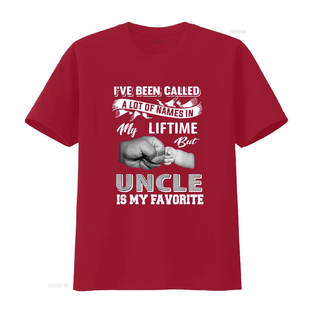 Herren T-Shirt mit Aufdruck "Mein Lieblingsname ist Onkel" Lustiger Verwandter Vatertag Schwarz Vintage Gewaschenes Oberteil Für Den Alltag Weich Vielseitig