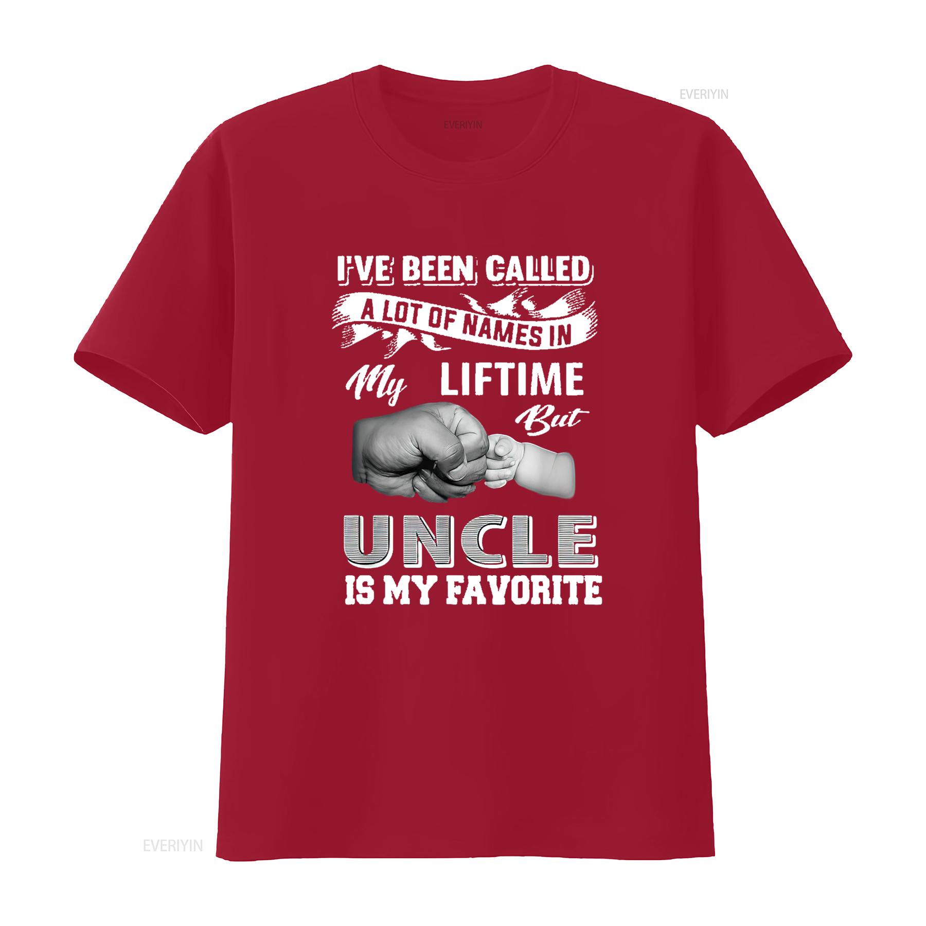 

Mens Uncle Is My Favorite Name Funny Relative Father s day T Shirt Black vintage Washed Top For Everyday Wear Soft Versatile S