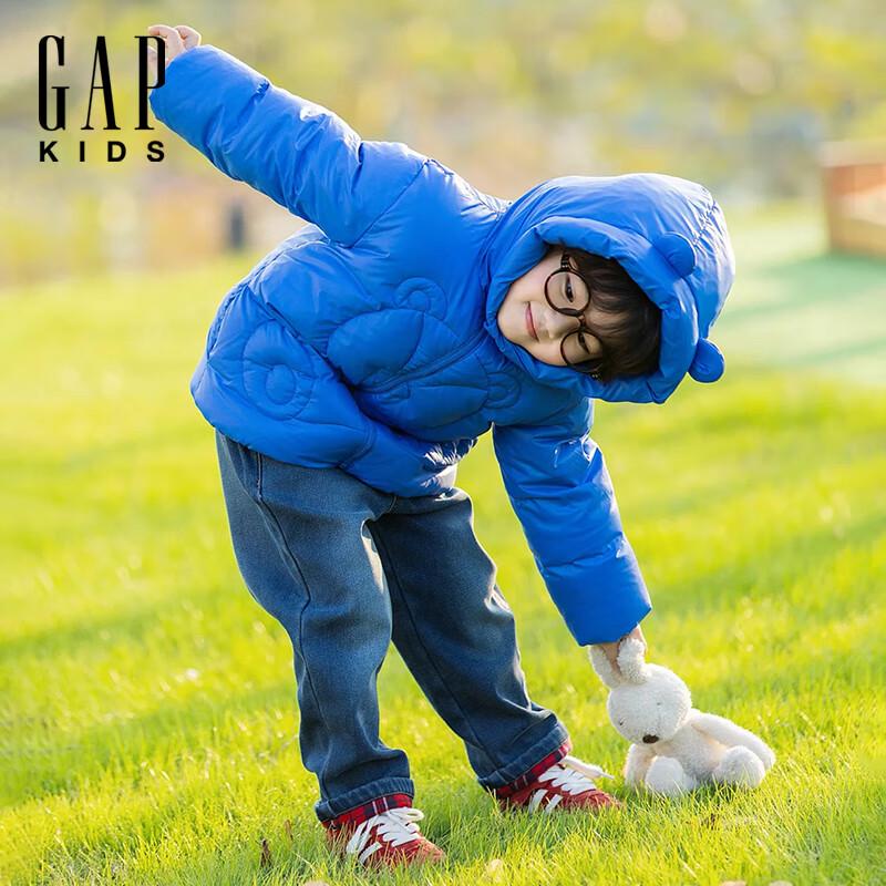 GAP Toddler Boys  Bear Ear Hooded Down Jacket 110/56