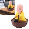 Musical Nodding Monk Figurine Decoration Moving Head Buddha Statue with USB Charging Cable