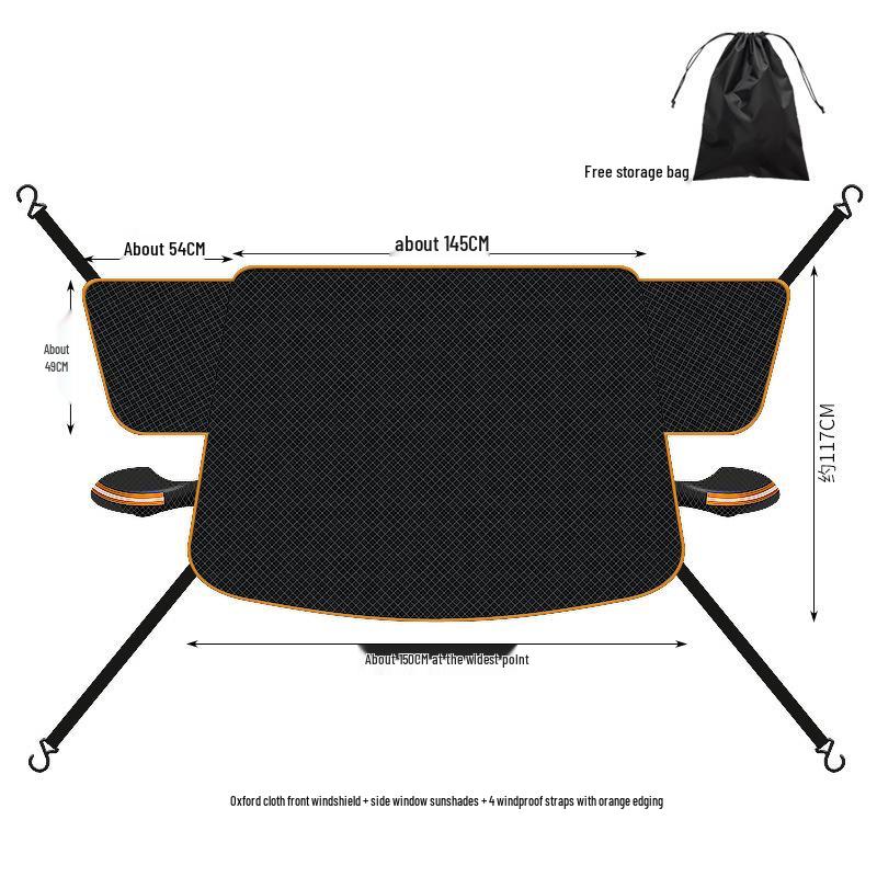 Magnetic Car Sunshade & Snow Cover: Dustproof, Heat Insulation, Sun Protection