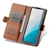 Samsung Z Fold6/7 Full Coverage Magnetic Leather Flip Case, Two-Color with Card Slot