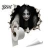 Waterproof PVC Restroom Sticker Halloween Crack Toilet Ghost Murals Spooky Tank Lid Horror 3D Broken Wall Zombie Realistic Art