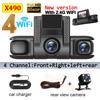 New 360° Car Dash Cam 4 Channels WIFI Video Recorder 1080P Car DVR Front inside Rotatable and Rear View Night Vision Black Box