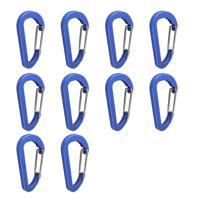 20KG D-Shape Carabiner Hook Heavy Duty Aluminum-Alloy Snap Spring Carabiner Clip