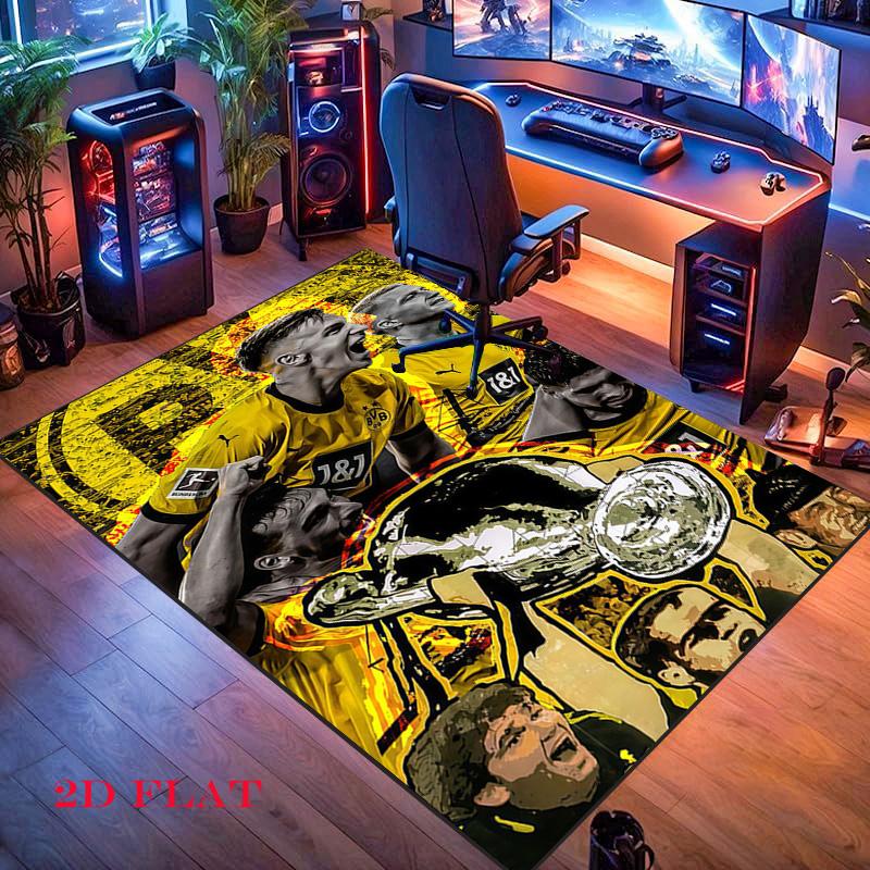 Borussia Dortmund Carpet Rug for Living Room Bedroom Home Sofa Decoration,Kids Play Nonslip Floor Mat