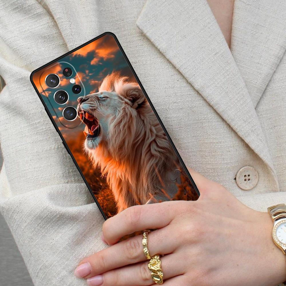 Ferocious Lion Cell Phone Case for Samsung Galaxy S26 Ultra S25 S24 S23 S22 S21 S20 Note10 Cover