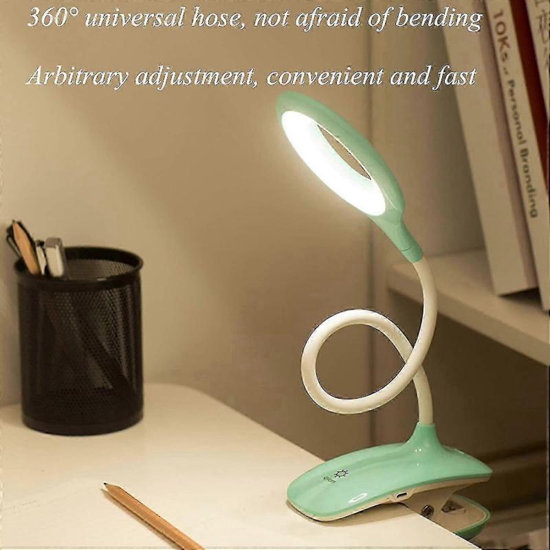 Dimmable LED Clip-On Reading Lamp - Eye Protection Desk Light for Study & Work