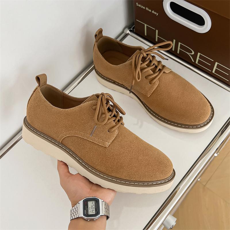 Fashionable Spring and Autumn Business Casual Lace Up Leather Shoes Brand Men's Comfortable Sports Non Slip Sports Casual Shoes