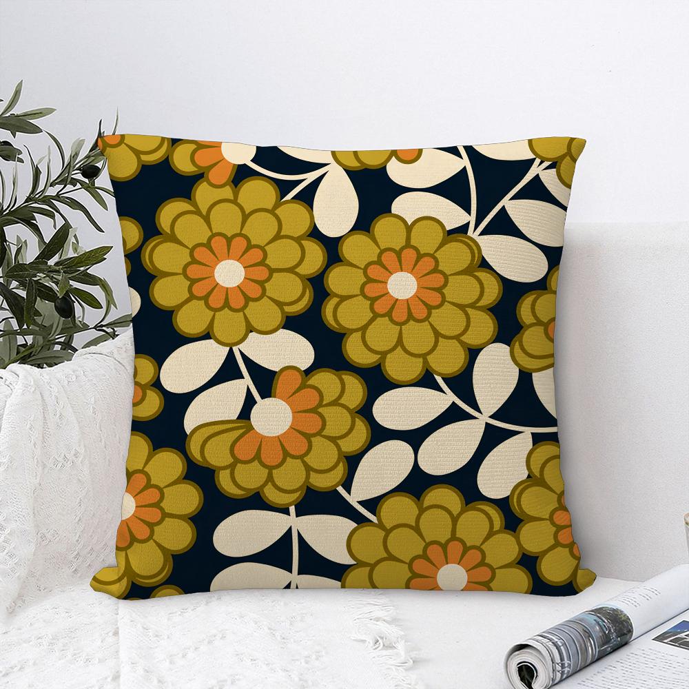 Federa per Cuscino Floreale Art O-Orla Kiely Decorazione Divano Casa Stampa Double-Sided Copricuscini Quadrati in Peluche Copertura Decorativa per Cuscino