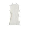 Elegant Korean Sleeveless High Neck Knit Vest for Women - 2026 Summer Slim-fit Top