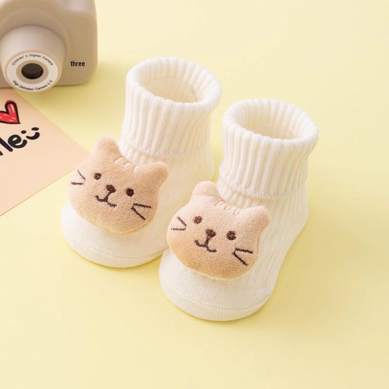 

Non-Slip Cotton Cartoon Socks for Toddlers and Infants - Mid-Calf, Suitable for Spring and Autumn Small (0-12 Months)