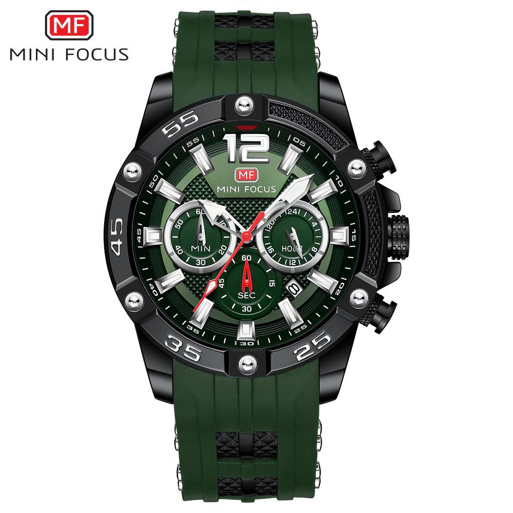 MINI FOCUS 0349G Multifunctional Waterproof Quartz Sport Watch for Men