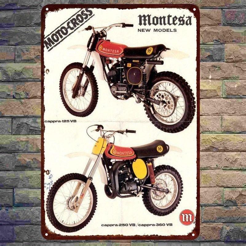 Vintage Tin Sign Retro Motorcycle Garage Wall Decor Bar Man Cave Artwork