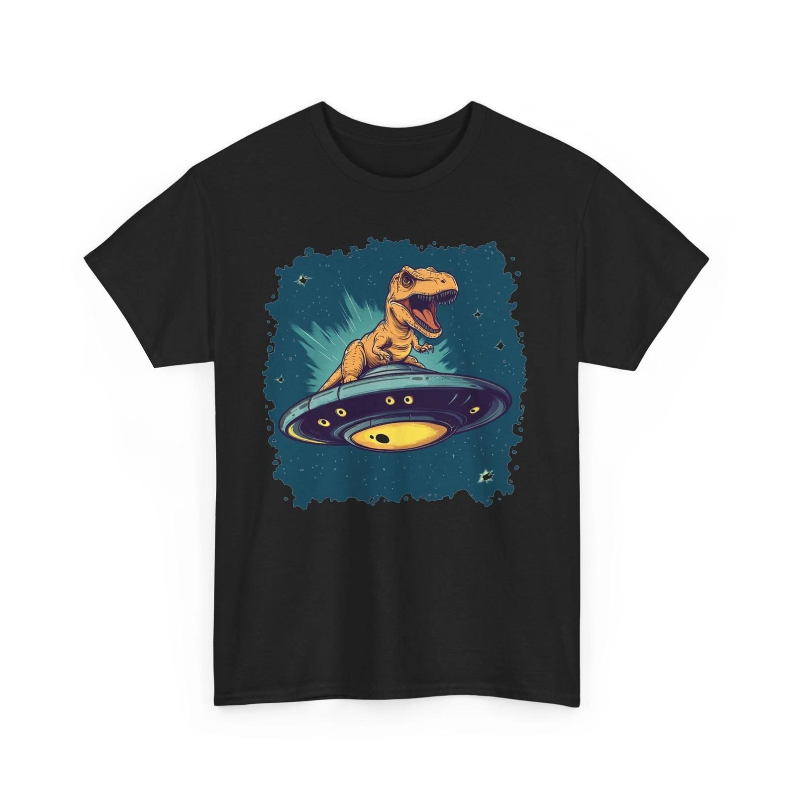 T-Rex dinosaur Shirt | Alien Graphic Tee | UFO T-Shirt | Space Design Fans 4XL