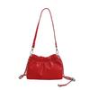 Folded Underarm Lychee Pattern Fashionable and Simple Chain Versatile Single Shoulder Oblique Span Handbag