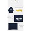 Nike X MLB Collaboration Hoodie New York Yankees Letter Logo Print Crew Neck Long Sleeve Kids hoodies Deep-Blue 3Z3B7SBF8-NYY
