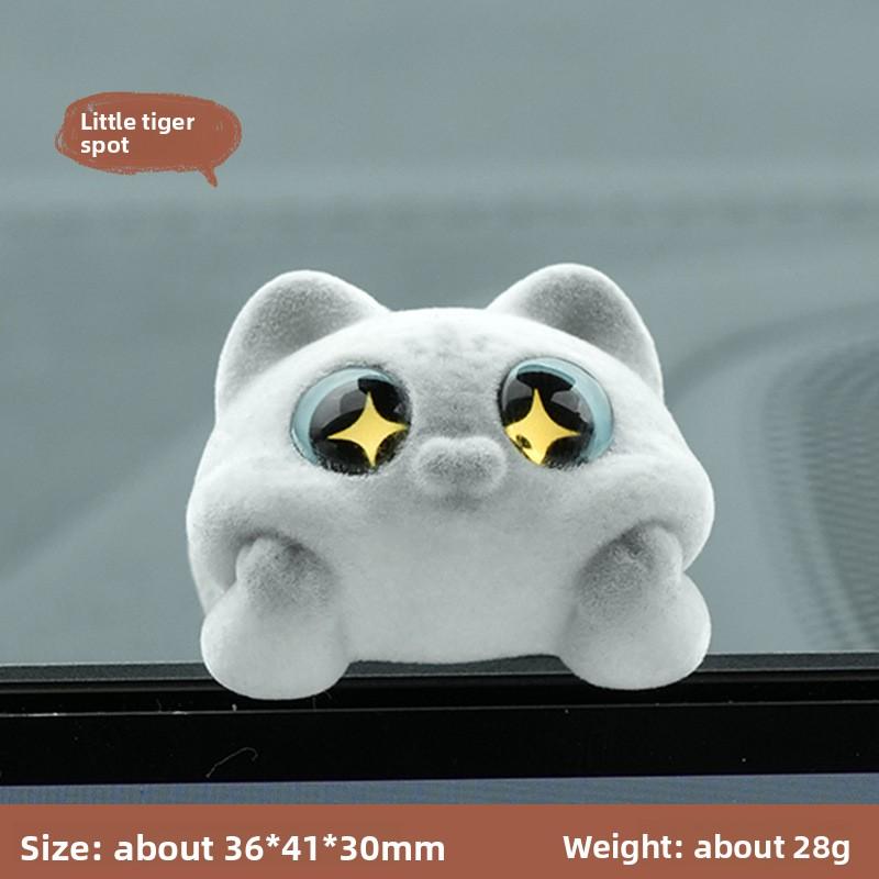 Cute Kitten Car Decoration Item, Car Center Console, Soothing Cartoon Decoration, Desktop Display Screen, Workstation Small Decoration Item