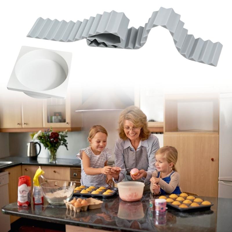 Elegant Lace Pattern Molds Cake Border Decorations Kitchen Bakings Tool Fondants Moulds Silicone Texture for Baking