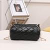 Bag women's new rhombus embroidery chain small cylinder bag casual mobile phone, bag small bag
