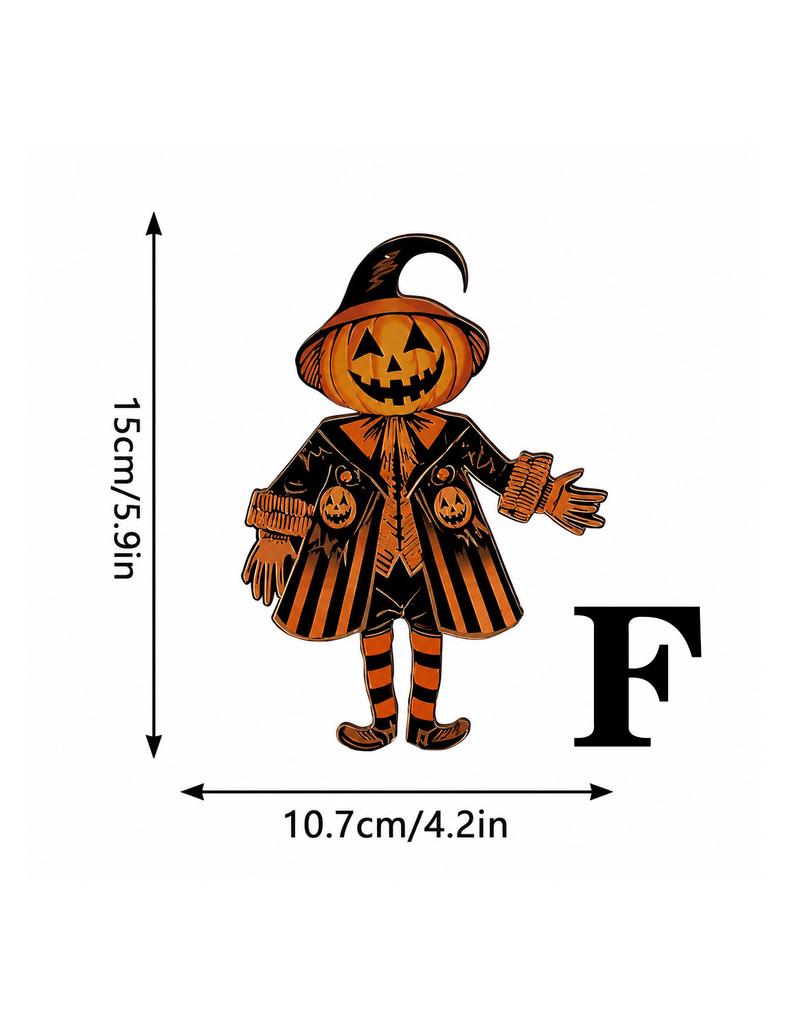 Dwuwymiarowa Dekoracja Wejściowa na Halloween 0,4 cm Dynia Strach na Wróble, Dekoracja na Imprezę Plenerową, do Ogrodu i na Ścianę, Dziedziniec