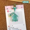 2Pcs Creative Color Change Duck Keychain  Colorful Roast Duck Keychain Novelty Cute Backpack Decoration Accessories Gifts