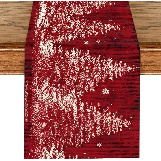 ANNA QUEEN Boho Floral Table Runner 13x72 Inch, Colorful Mexican Otomi-Style, Folk Art Table Decor for Dining Table, Fiesta Party, Kitchen, Wedding