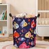 1pc Fish Laundry Basket - Foldable Round Hamper with Carry Handle, Cute Fish-Shaped Tote Suitable for Bathroom, Bedroom Storage, Room Organizer, Cloth