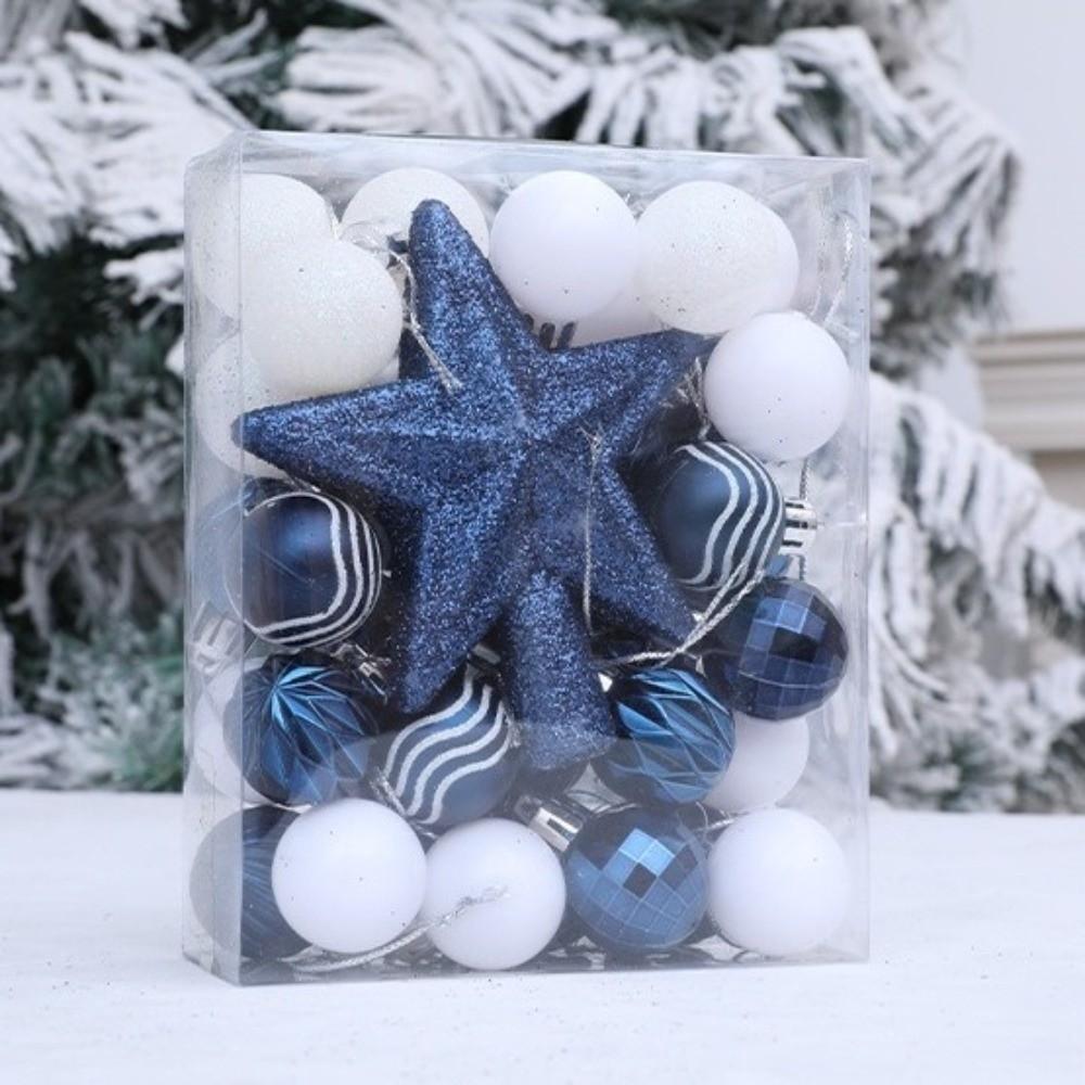36pcs Plastic Christmas Ball Ornaments Shatterproof Christmas Tree Topper  Holiday Party