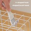5Pcs Grid Cleaning Brush Spiral PP Bristles V-Shaped Hook Head 360-Degree Cleaning Brush Ergonomic Handle Two-in-One Grill Dirt Remover
