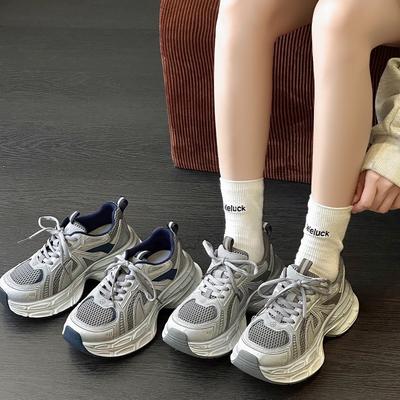 Daddy Shoes Women's Autumn New Trendy Versatile Casual Sports Shoes Comfortable and Breathable Casual Jogging Shoes