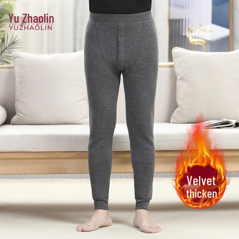 YUZHAOLIN Men's Plus Velvet Thickened Thermal Base Layer Pants