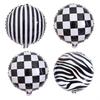 Black & White Striped & Checkered Balloons - Party Decor for Prom, KTV, Adult Birthdays
