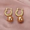 1 Pair of Vintage Imitation Pearl Earrings, Suitable for Daily Use