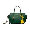 Tb Perry Series Brand Logo Leather Shoulder Crossbody Tote Bag Women Handbags Dark-Green 61169-304