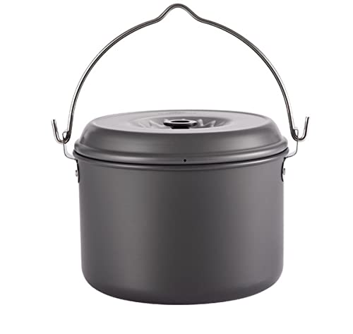 

CAMPING MOON Алюминиевый подвесной котелок, средний, для приготовления пищи, картофельного рагу и кемпинга, 4,0 л, MC230