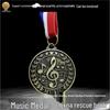 Medalha de Ouro para Premiação Musical Estilo Antigo para Crianças e Estudantes – Placa de Metal Criativa Lembrança