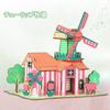 3D Wooden House Puzzle Charming Houses from Around the World Wooden 3D Architectural DIY Interior Atmosphere Gift for Birthday Room Model - - Puzzle,
